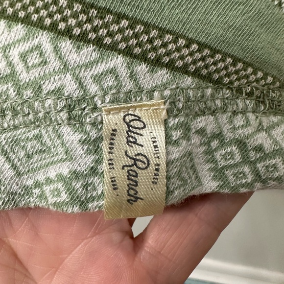 Old Ranch 1/4 Zip Pullover Sweatshirt Green Geometric Aztec Top Women Size S GUC - Picture 4 of 9